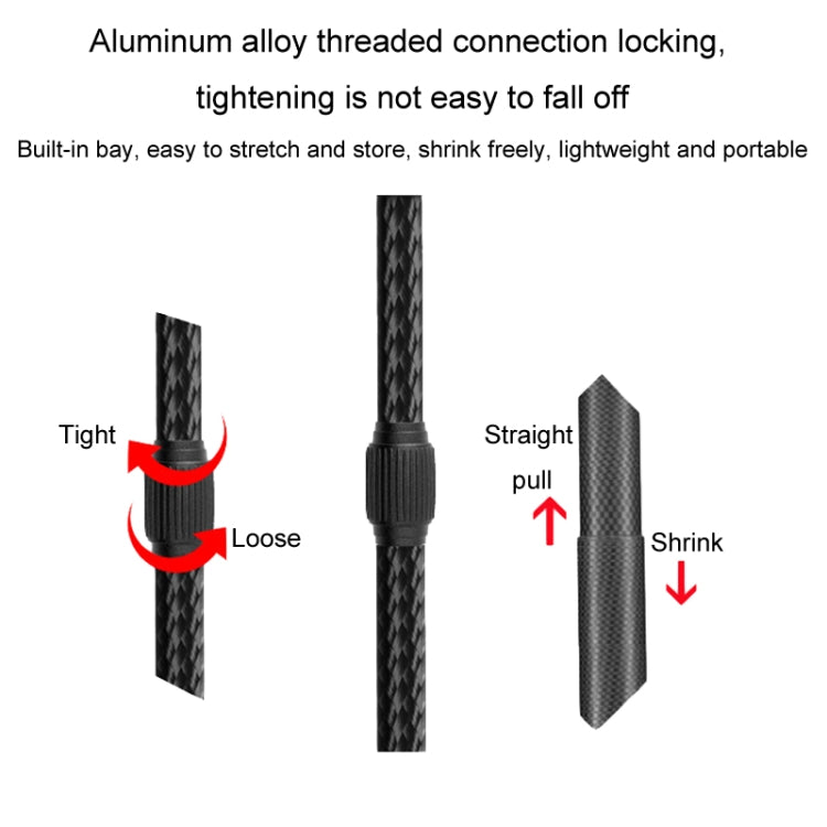 Telescopic Car Phone Mount Extension Arm Double Jointed Swivel Carbon Fiber Bracket Connecting Rod