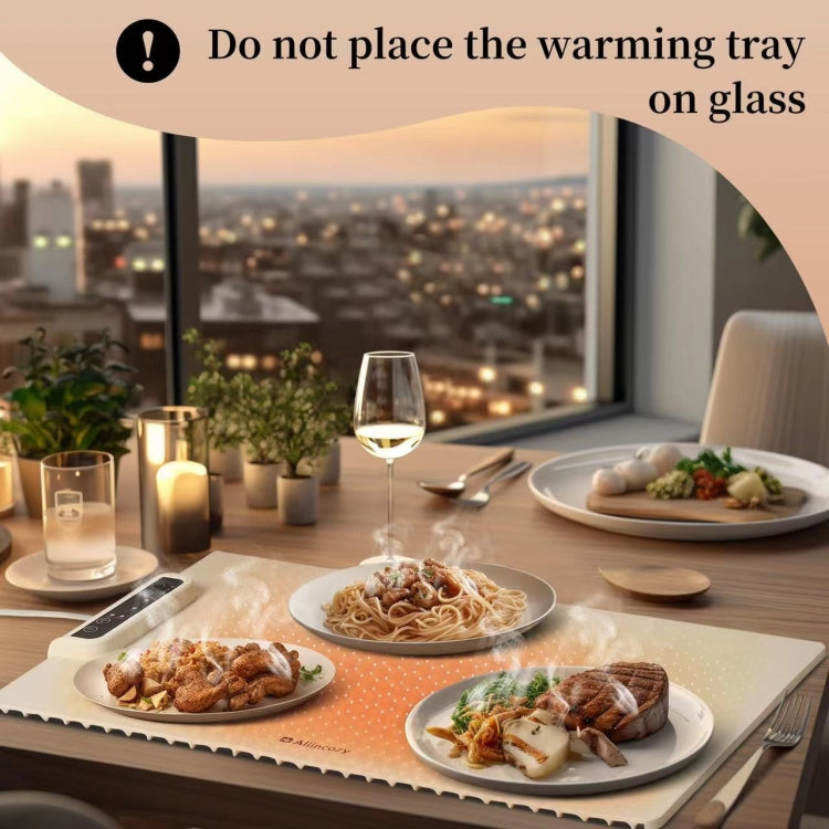 240W Electric Warming Tray Food Warmer with Adjustable Temperature, Timed Close