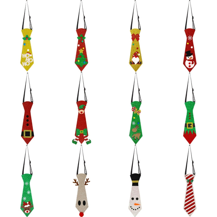 Christmas Children Cartoon Ties Holiday Party Performance Costume Props