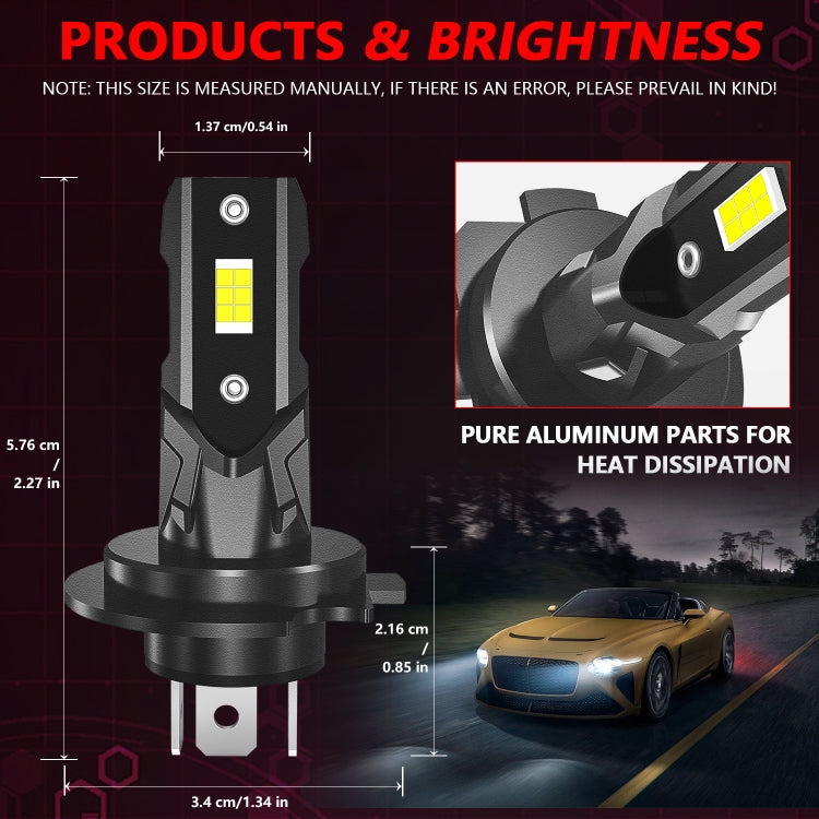 Car Universal Direct Plug LED Headlight Retrofit Bulb