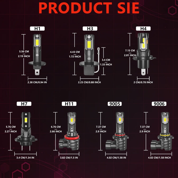 Car Universal Direct Plug LED Headlight Retrofit Bulb