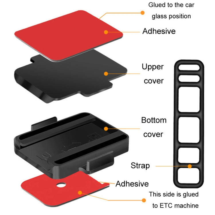 Automotive Removable ETC Slide Bracket Car Anti-Drop Holder