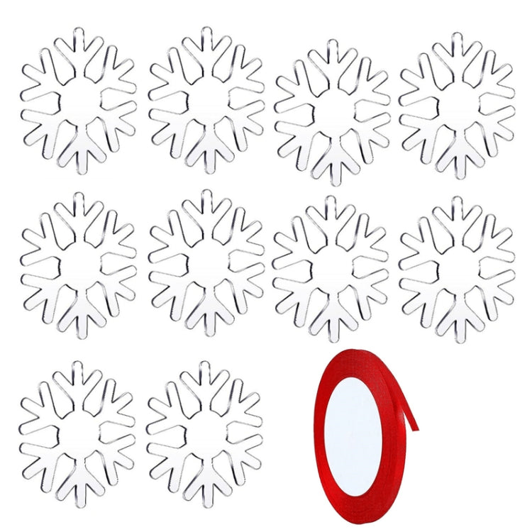 10pcs Clear Acrylic Christmas Decoration Hangers DIY Blank Xmas Tree Ornament With Rope