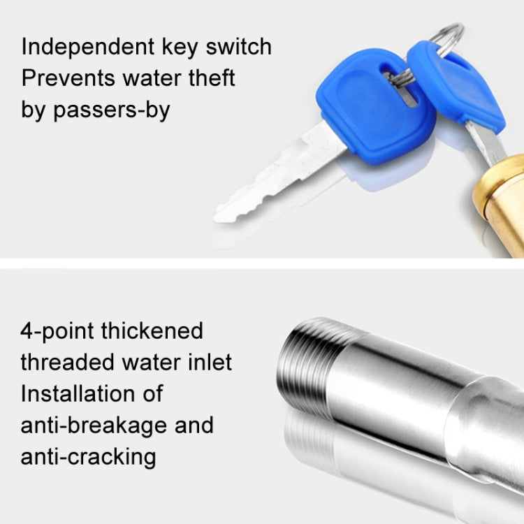 Household Faucet With Lock Outdoor Anti-theft 4 Minute Faucet