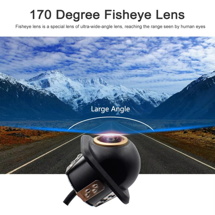 Car Universal HD Night Vision Rear View Reversing Three-Control Fisheye Camera
