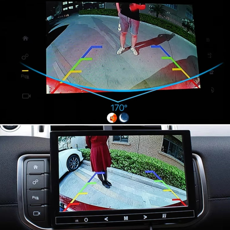 Car Universal HD Night Vision Rear View Reversing Three-Control Fisheye Camera