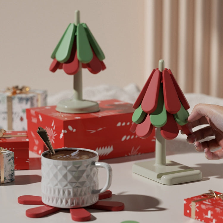 Christmas Tree Heat Resistant Table Mat Household Foldable Thermal Insulated Placemat Pot Mat