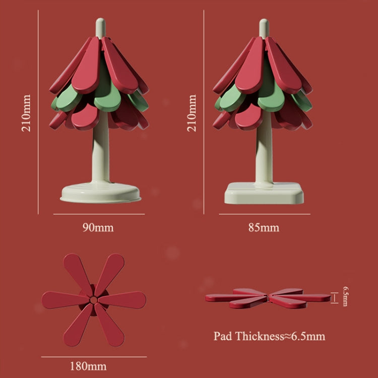 Christmas Tree Heat Resistant Table Mat Household Foldable Thermal Insulated Placemat Pot Mat