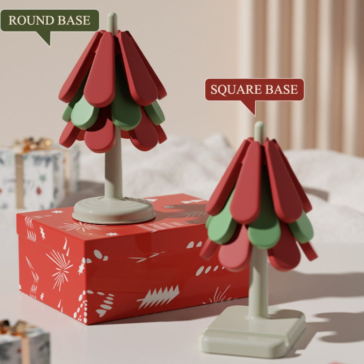 Christmas Tree Heat Resistant Table Mat Household Foldable Thermal Insulated Placemat Pot Mat