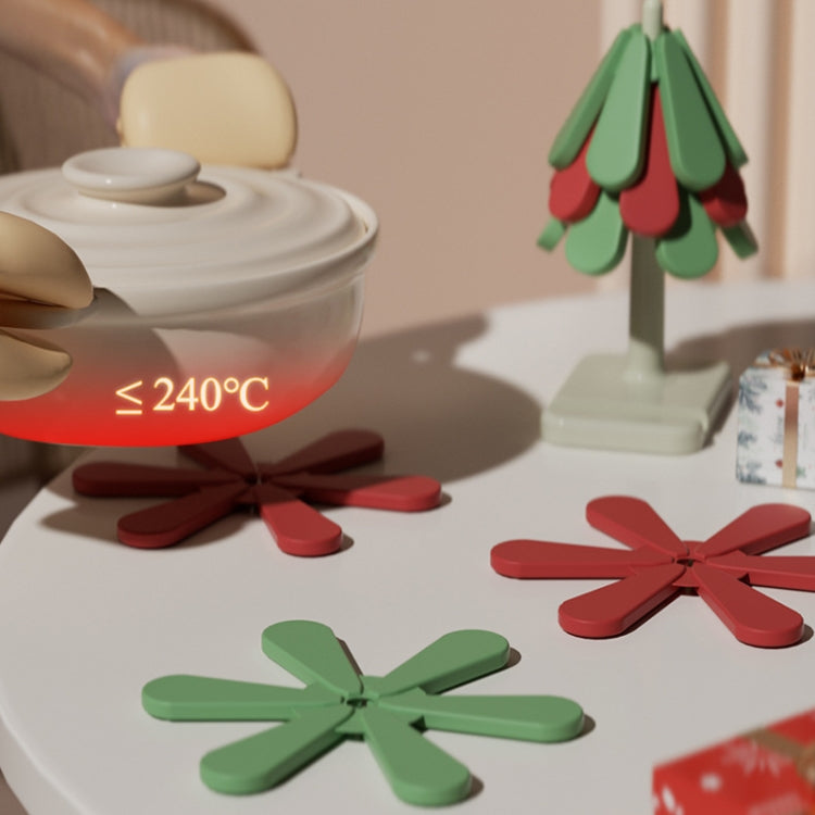 Christmas Tree Heat Resistant Table Mat Household Foldable Thermal Insulated Placemat Pot Mat