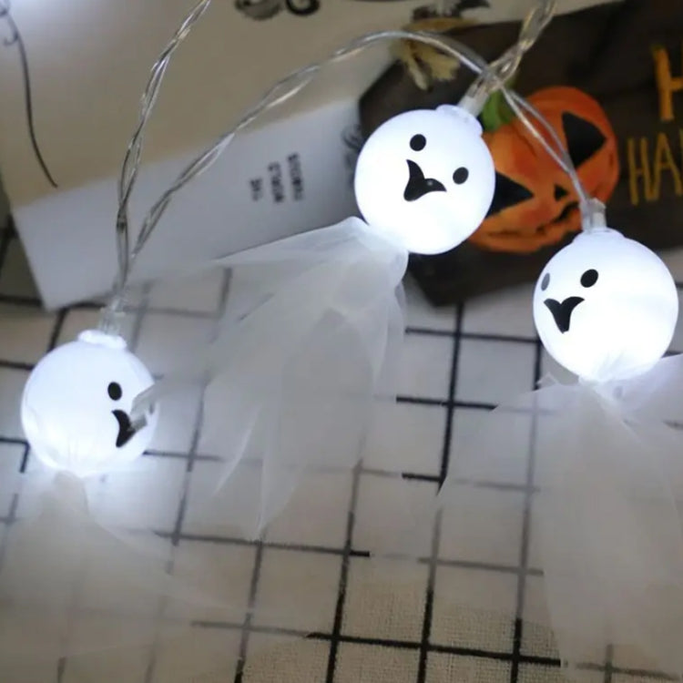 Halloween Fabric Ghost String Lights LED Scary Ghost Festival Indoor Decoration Ambient Lamp