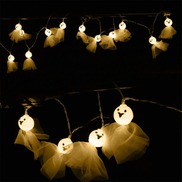 Halloween Fabric Ghost String Lights LED Scary Ghost Festival Indoor Decoration Ambient Lamp