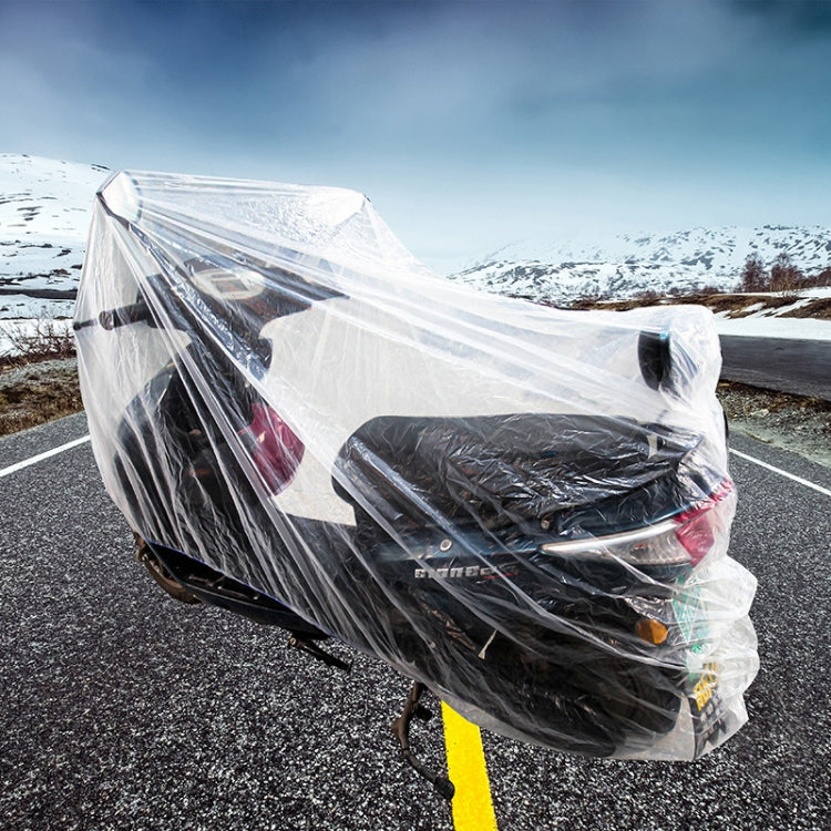 Disposable Transparent PE Film Rainproof Dustproof Motorcycle Scooter Cover