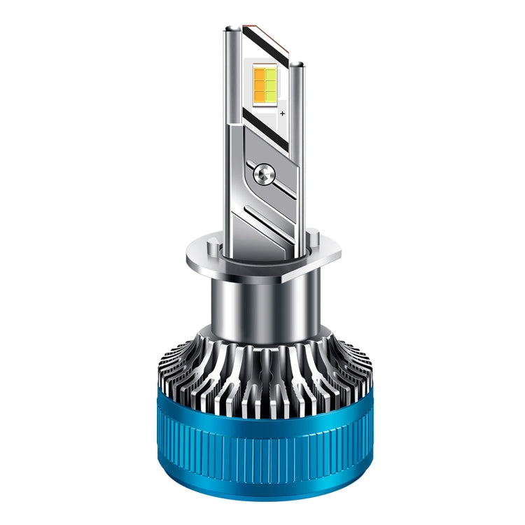 50W Three-color LED Double Copper Tube Aluminum Alloy Headlight