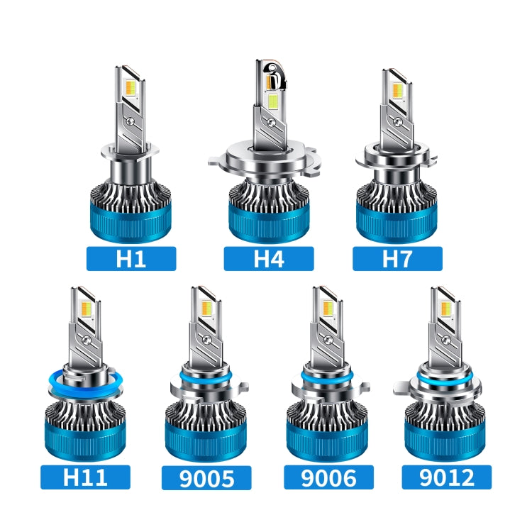 50W Three-color LED Double Copper Tube Aluminum Alloy Headlight