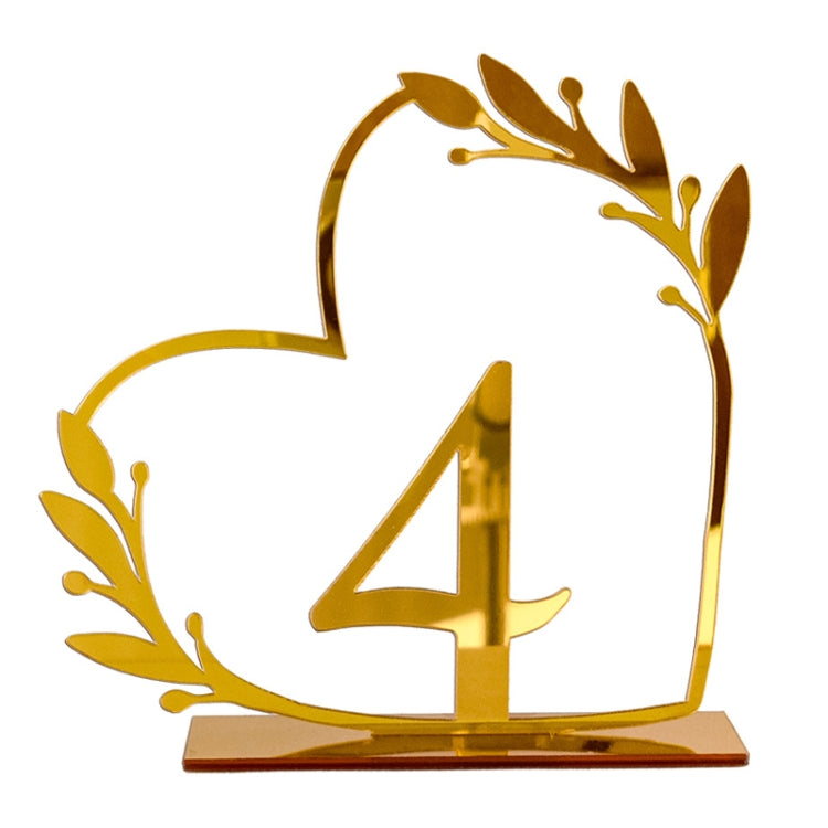 Acrylic Home Decor Wedding Digital Dinning Table Number Plate Seat Sign DIY Mirror Table Setting