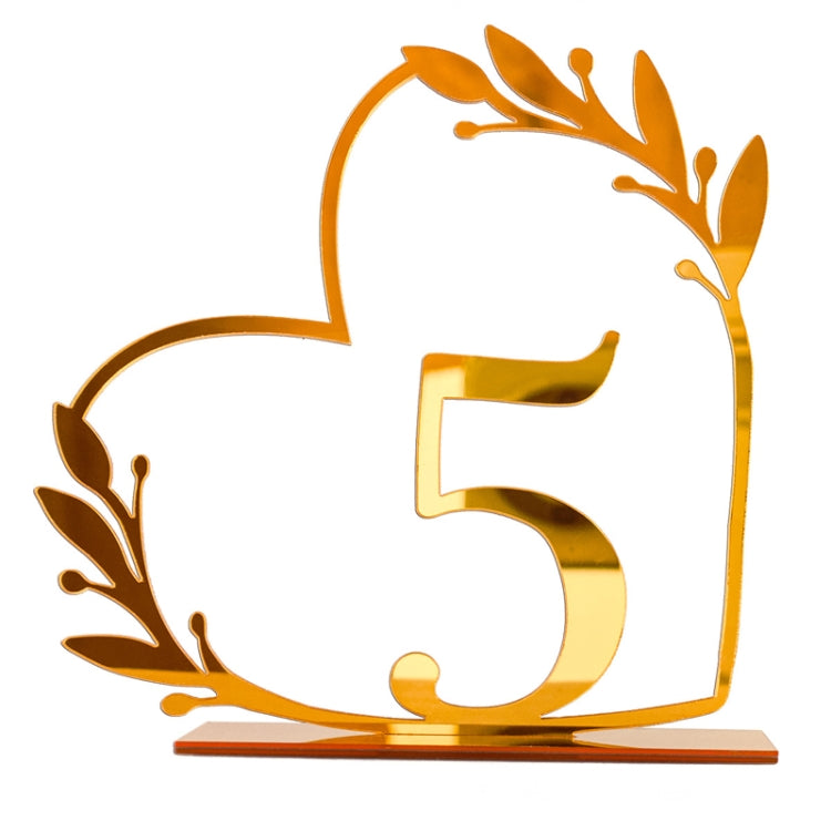 Acrylic Home Decor Wedding Digital Dinning Table Number Plate Seat Sign DIY Mirror Table Setting