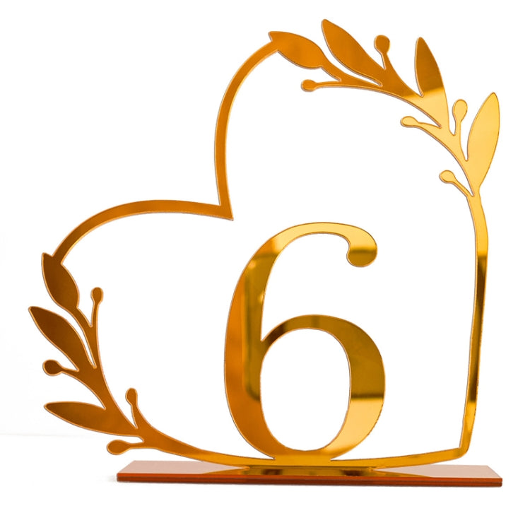 Acrylic Home Decor Wedding Digital Dinning Table Number Plate Seat Sign DIY Mirror Table Setting