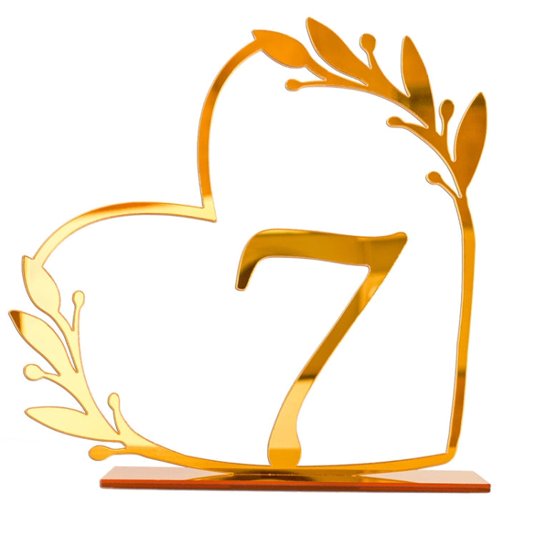 Acrylic Home Decor Wedding Digital Dinning Table Number Plate Seat Sign DIY Mirror Table Setting