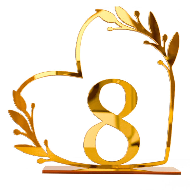 Acrylic Home Decor Wedding Digital Dinning Table Number Plate Seat Sign DIY Mirror Table Setting