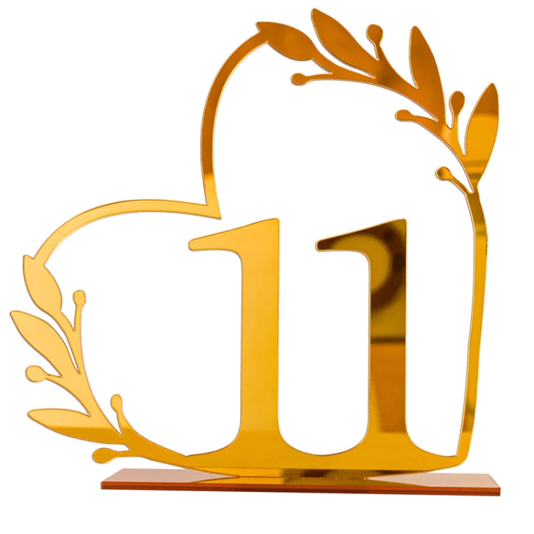 Acrylic Home Decor Wedding Digital Dinning Table Number Plate Seat Sign DIY Mirror Table Setting
