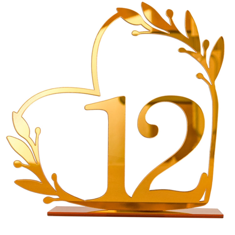 Acrylic Home Decor Wedding Digital Dinning Table Number Plate Seat Sign DIY Mirror Table Setting