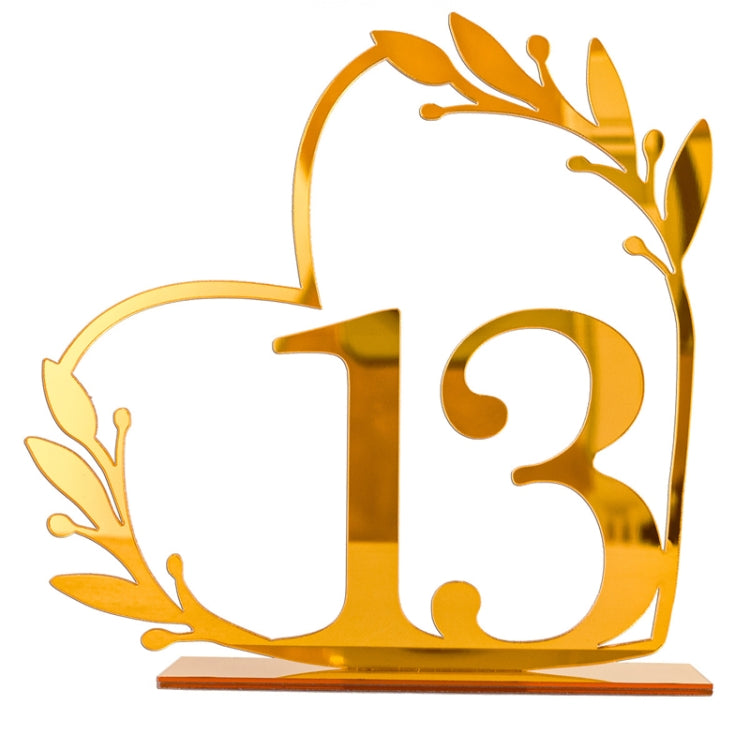 Acrylic Home Decor Wedding Digital Dinning Table Number Plate Seat Sign DIY Mirror Table Setting