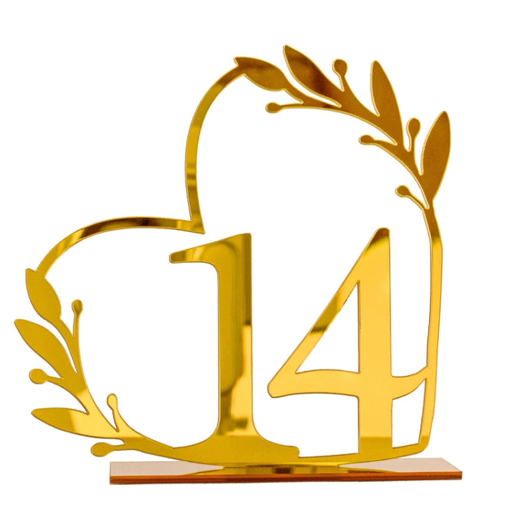 Acrylic Home Decor Wedding Digital Dinning Table Number Plate Seat Sign DIY Mirror Table Setting