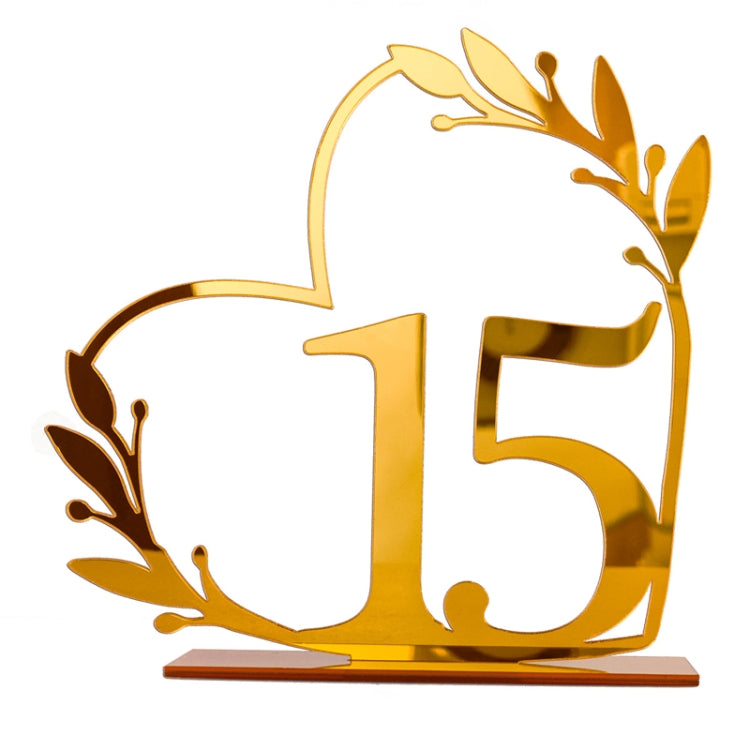 Acrylic Home Decor Wedding Digital Dinning Table Number Plate Seat Sign DIY Mirror Table Setting