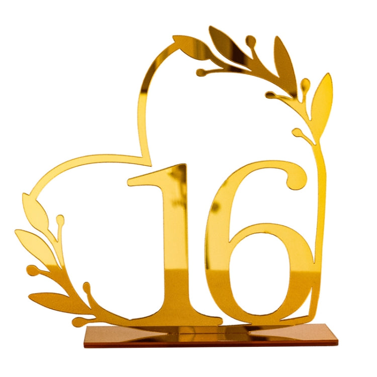Acrylic Home Decor Wedding Digital Dinning Table Number Plate Seat Sign DIY Mirror Table Setting