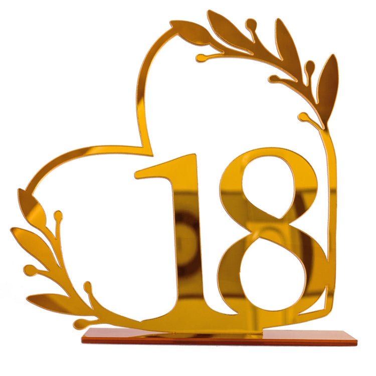 Acrylic Home Decor Wedding Digital Dinning Table Number Plate Seat Sign DIY Mirror Table Setting