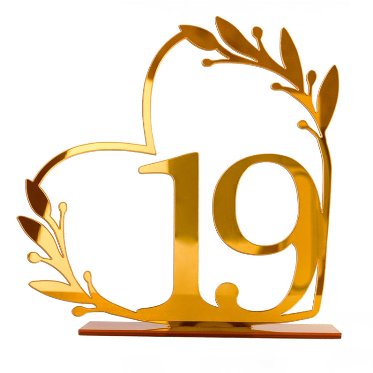 Acrylic Home Decor Wedding Digital Dinning Table Number Plate Seat Sign DIY Mirror Table Setting