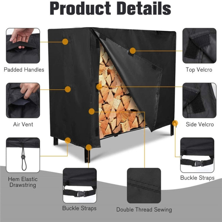 Rustic Thickened Oxford Cloth Firewood Cover Outdoor Patio Fireplace Firewood Frame Waterproof Shade