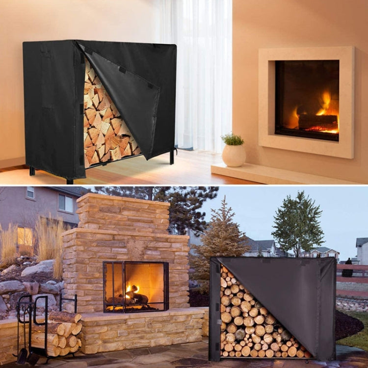 Rustic Thickened Oxford Cloth Firewood Cover Outdoor Patio Fireplace Firewood Frame Waterproof Shade