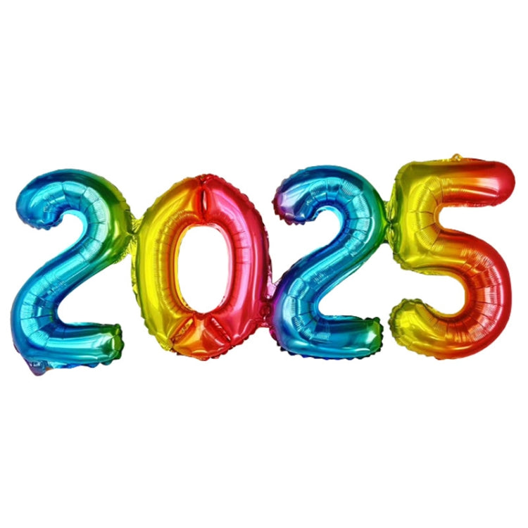 2025 Numbers Balloon 16inch Connection Numbers Foil Balloon New Year Party Decoration