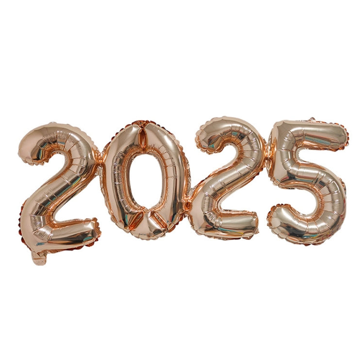 2025 Numbers Balloon 16inch Connection Numbers Foil Balloon New Year Party Decoration