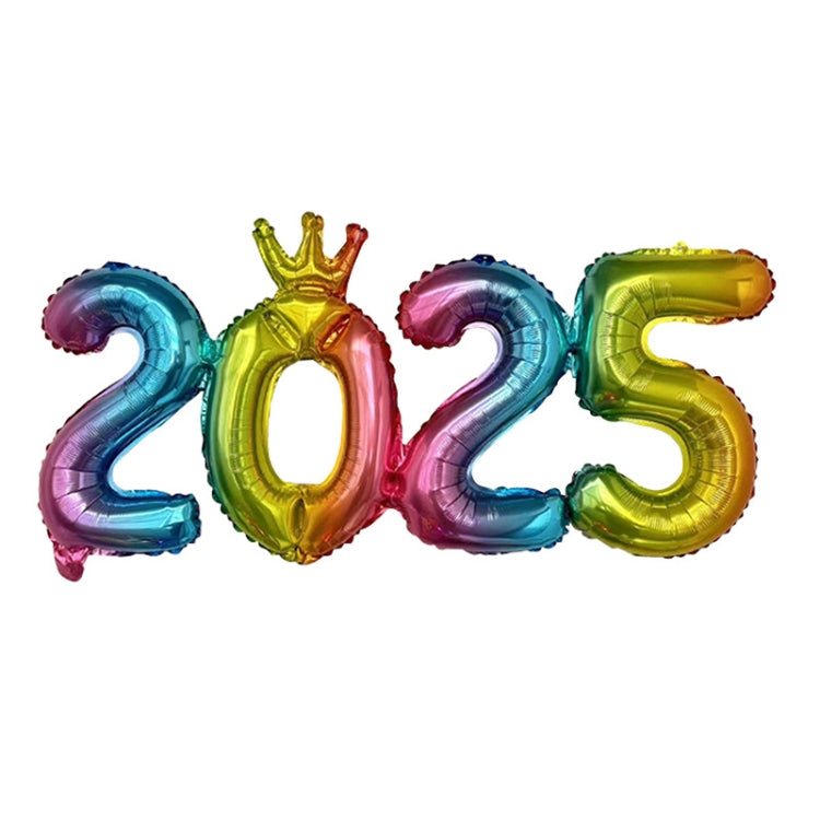 2025 Numbers Balloon 16inch Connection Numbers Foil Balloon New Year Party Decoration