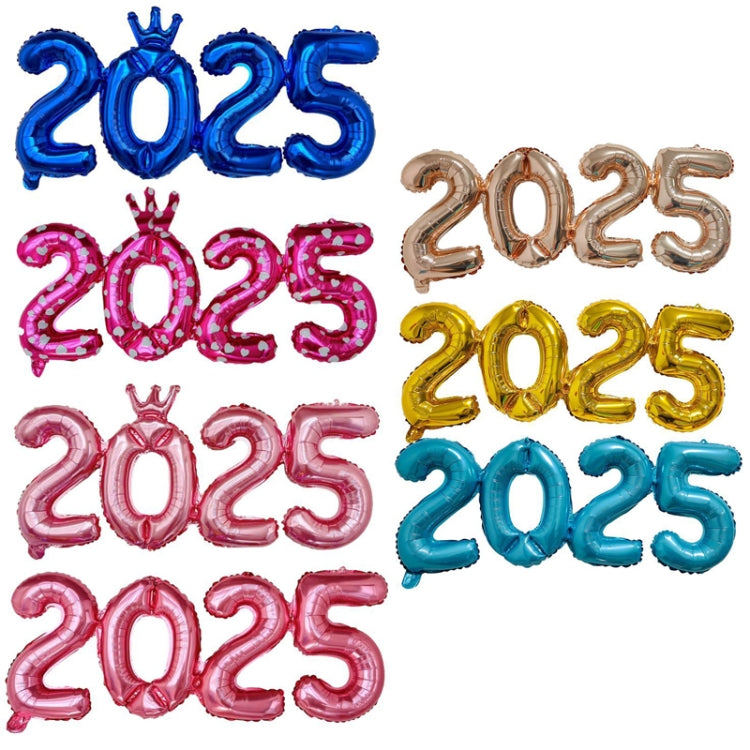 2025 Numbers Balloon 16inch Connection Numbers Foil Balloon New Year Party Decoration