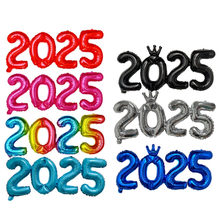 2025 Numbers Balloon 16inch Connection Numbers Foil Balloon New Year Party Decoration