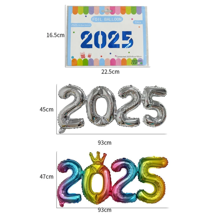 2025 Numbers Balloon 16inch Connection Numbers Foil Balloon New Year Party Decoration