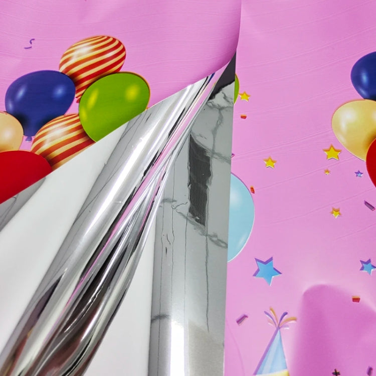 137x183cm Happy Birthday PET Aluminum Film Tablecloths Disposable Waterproof Party Decorative Table Cloth