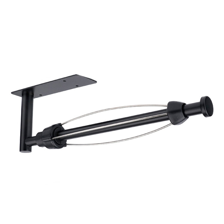 Kitchen Stainless Steel Paper Towel Holder With Damping Cabinet No Punch Roll Paper Cling Film Holder