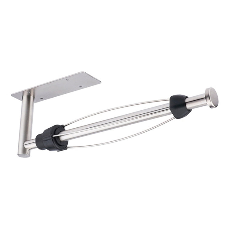 Kitchen Stainless Steel Paper Towel Holder With Damping Cabinet No Punch Roll Paper Cling Film Holder