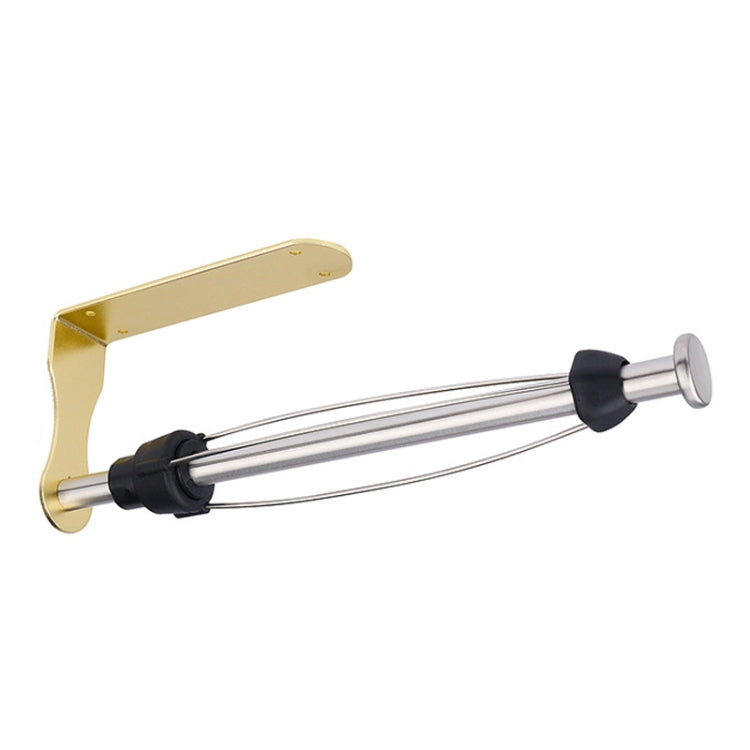 Kitchen Stainless Steel Paper Towel Holder With Damping Cabinet No Punch Roll Paper Cling Film Holder
