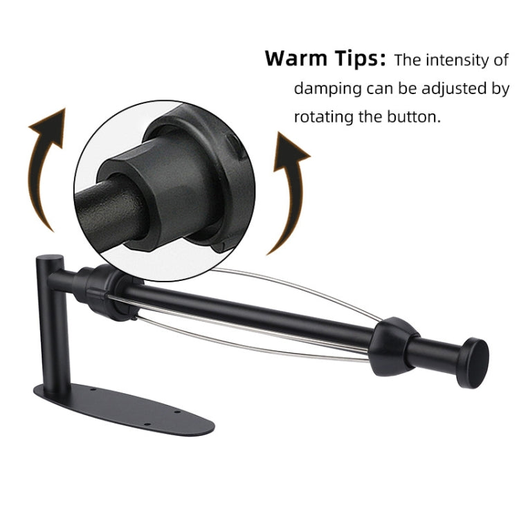 Kitchen Stainless Steel Paper Towel Holder With Damping Cabinet No Punch Roll Paper Cling Film Holder