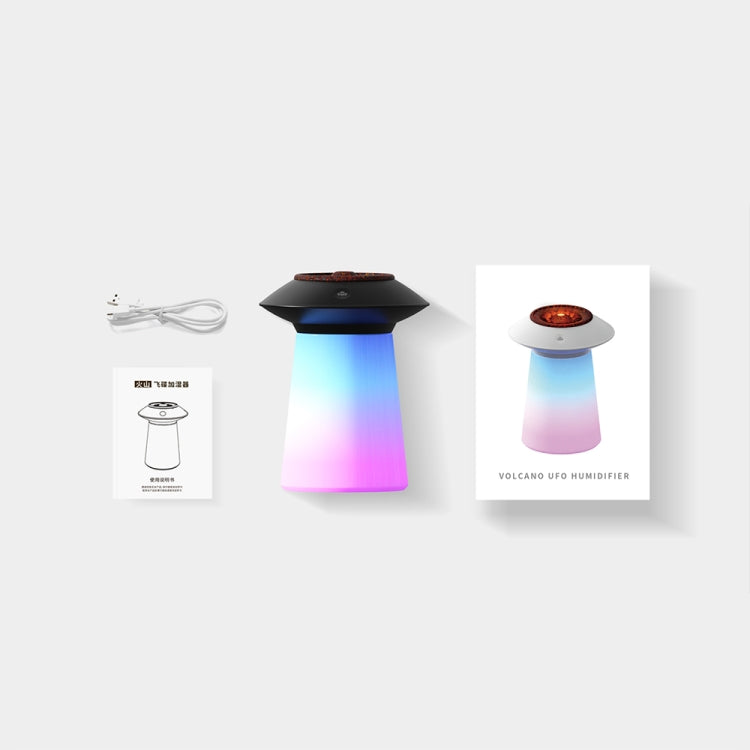 HX126 Sound Pickup RGB Light Volcano Humidifier Simulated Flame Aromatherapy Machine