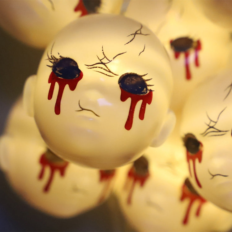 LED Halloween Decoration Atmosphere Layout Ghost Face Light String