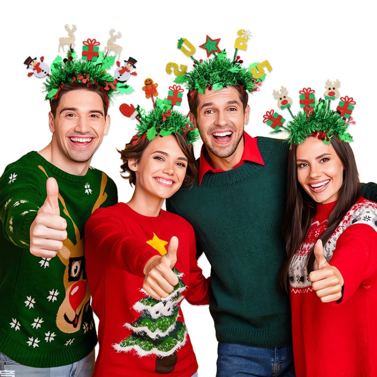 Christmas Party Dress Up New Year Headdress Christmas Decoration Colorful Stripes Headband