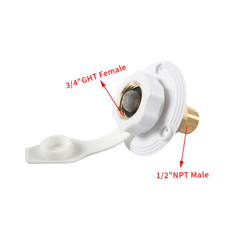 Brass Water Inlet Check Valve For Yacht RV With Adapter