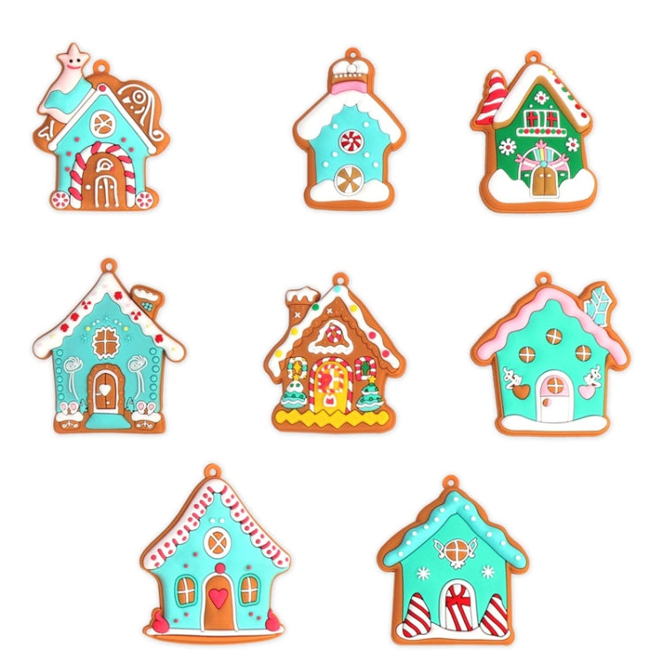 PVC Christmas House Pendants Christmas Tree Decorations Scene Arrangement Props